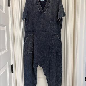 Dressed in LALA Charcoal Denim Jumpsuit